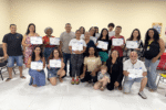 Alunos recebem a certificação do primeiro módulo dos cursos de Libras e Espanhol promovidos pela Britoeducar na Paróquia Sagrada Família, no bairro Tucumã.