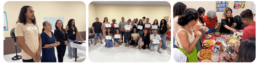 Alunos recebem a certificação do primeiro módulo dos cursos de Libras e Espanhol promovidos pela Britoeducar na Paróquia Sagrada Família, no bairro Tucumã.